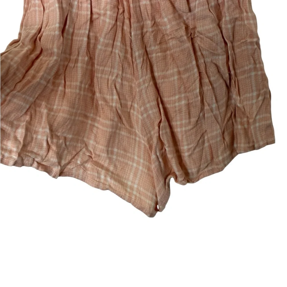 Forever 21 | Summer cutout back tie short sleeve rayon printed romper shorts